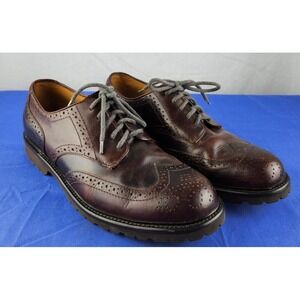 Orvis Oxford‎ Brogue Leather Shoes Brown Vibram Gemlite Sole Size 10M